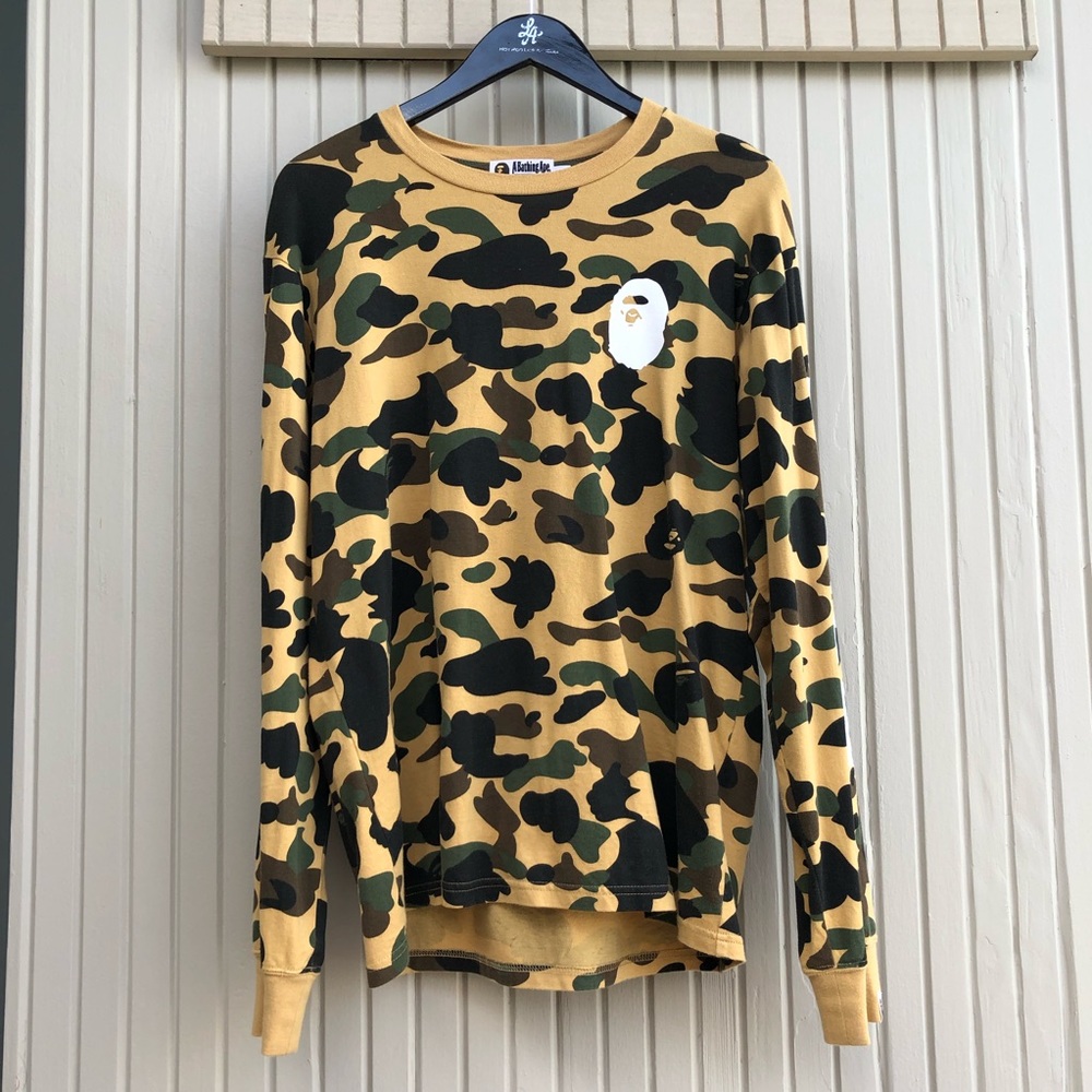 Bape Yellow Camo L/S Shirt